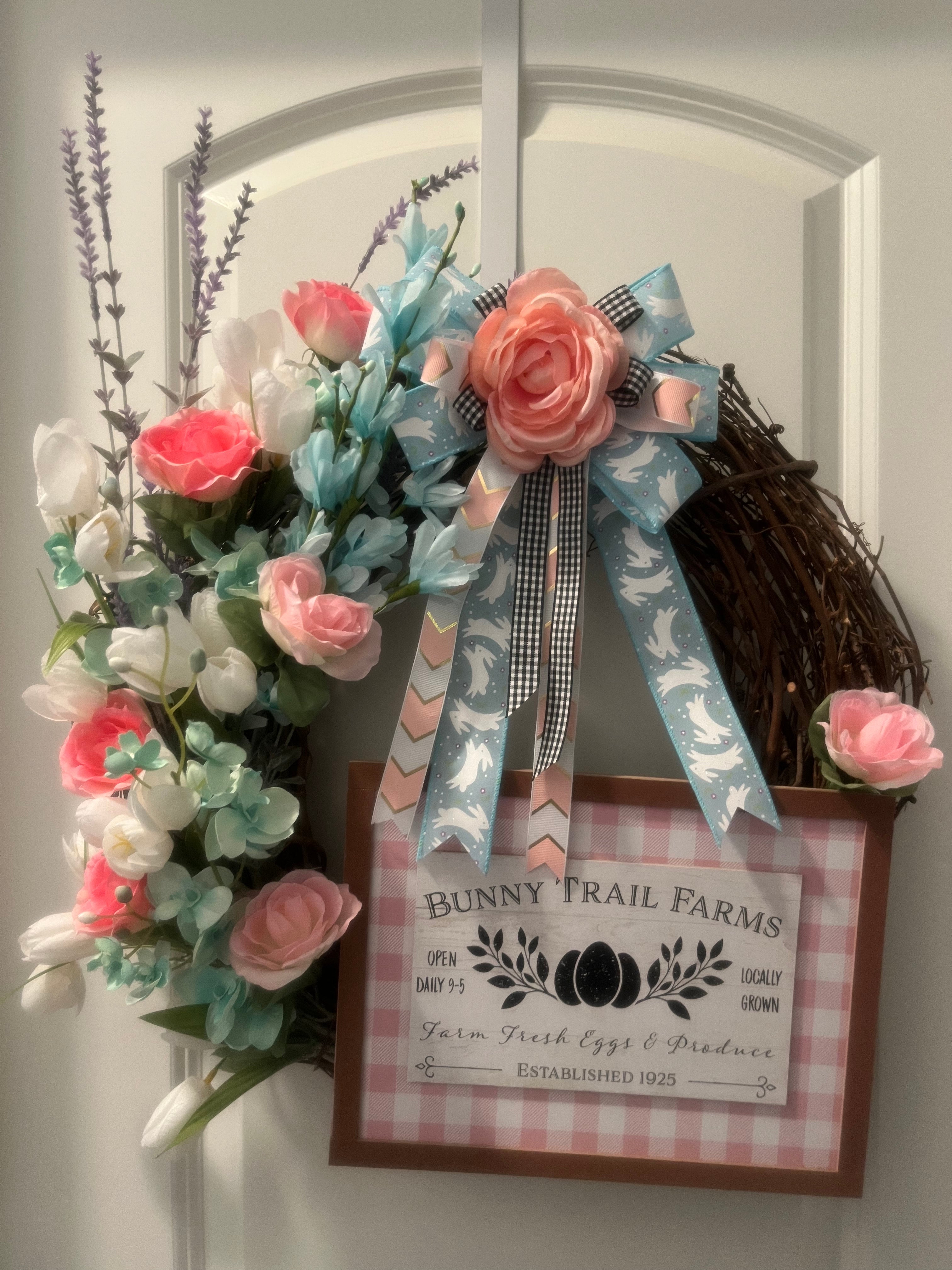 Bunny Trail Farms Spring Easter Wreath