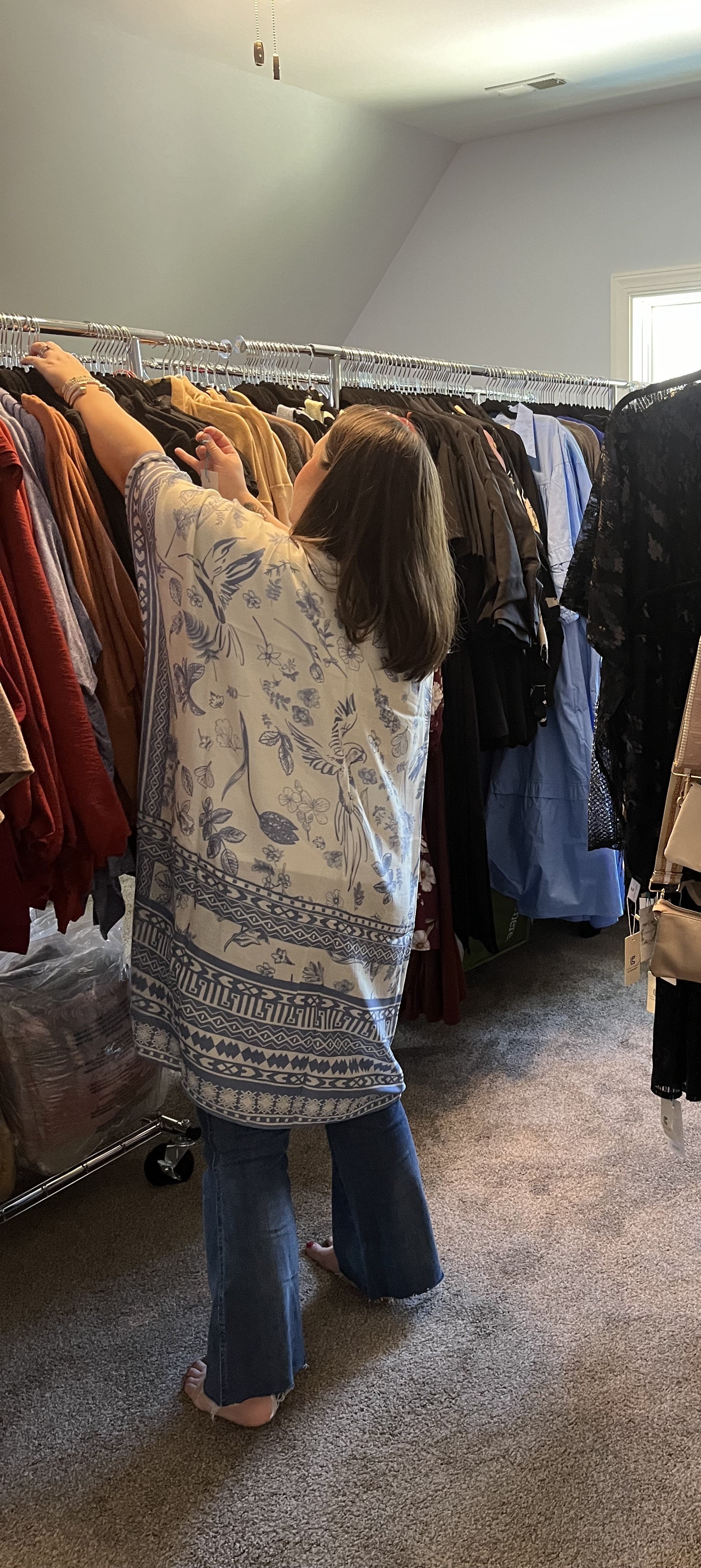 The Creamy Blue Floral Kimono