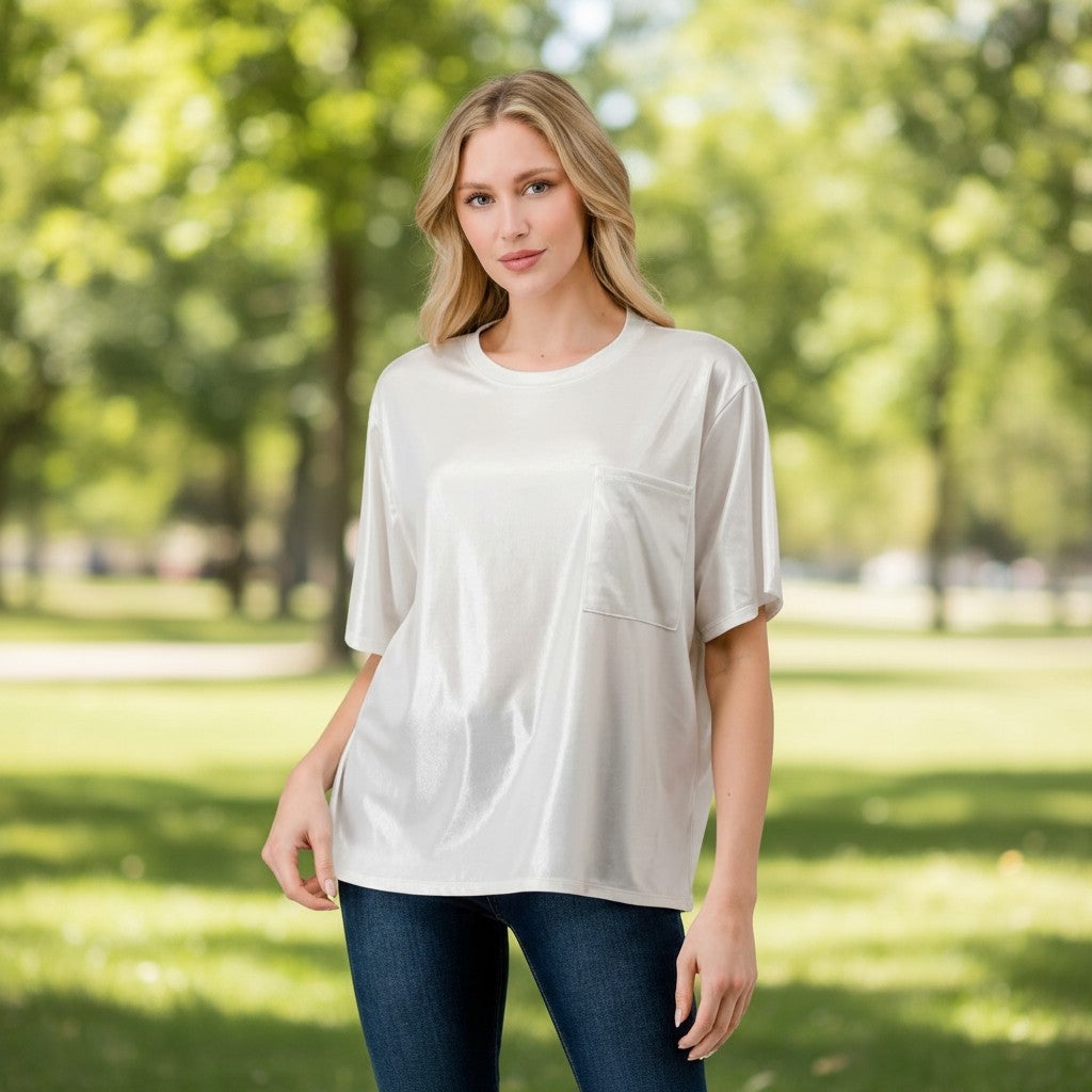 The Shimmer Tee - Assorted Colors